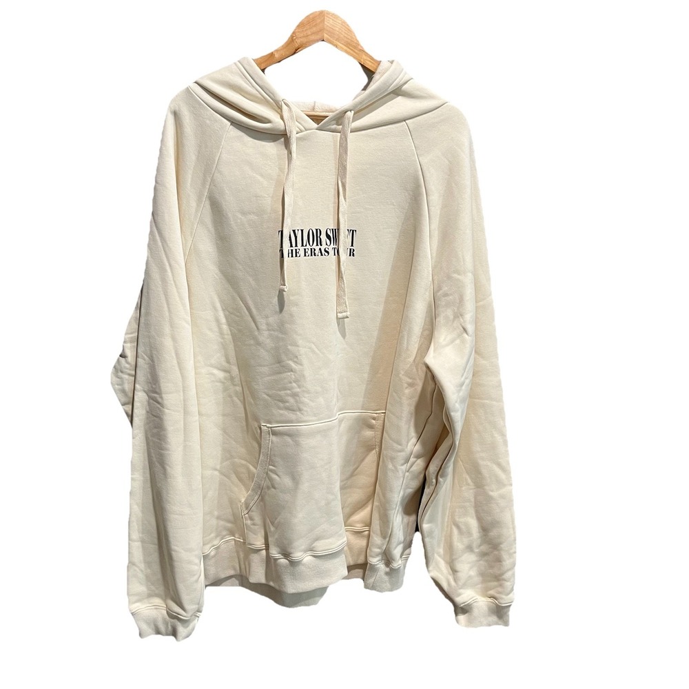 Taylor Swift Cream Official The Eras Tour Men's‎ Hoodie Sweatshirt Size 2XL